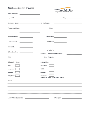 Loan Submission Form