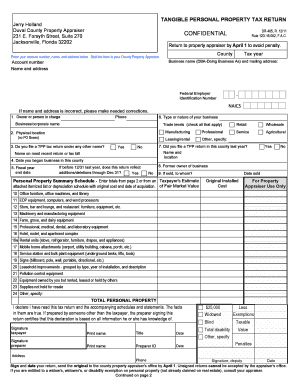 Florida Tangible Personal Property Tax Return
