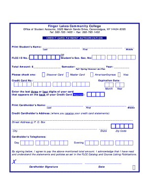 Credit Card Payment Authorization