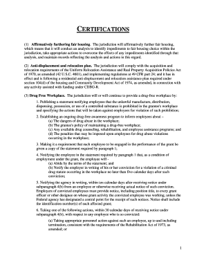 Community Development Block Grant Certification