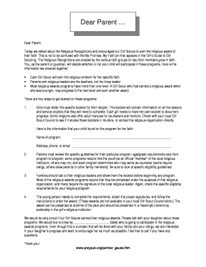 Girl Scouts Religious Recognition Program