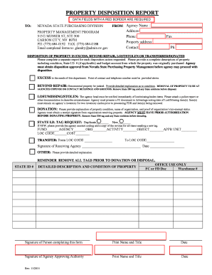 PROPERTY DISPOSITION REPORT - purchasingnvgov