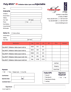 Poly-MVA Injectable Order Form