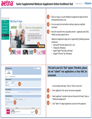 Medicare Supplement Online Enrollment Tool