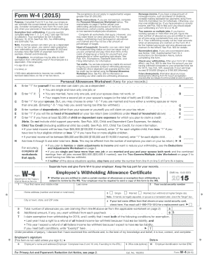 Form W-4 (2015)