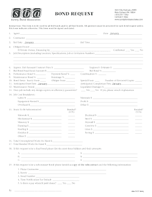 Bid Bond Request Form