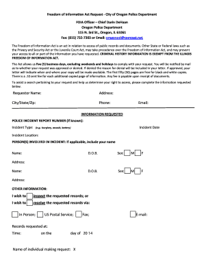 freedom of information act form letter