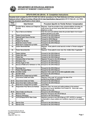 Florida Workers' Compensation Billing Form