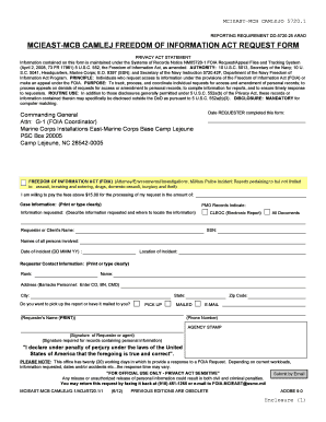 Freedom of Information Act Request Form