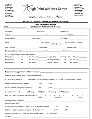 New Patient Information Form