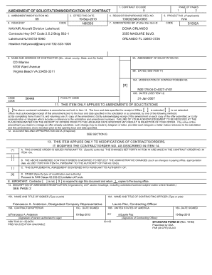 US Federal Contract Modification Form