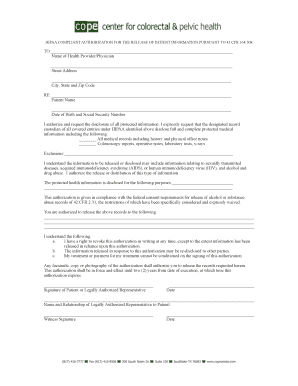 HIPAA Authorization for Medical Records Release