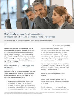 2015 Form 1095-C and Instructions