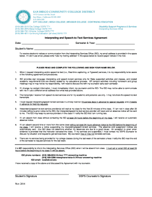Interpreting and Speech-to-Text Services Agreement