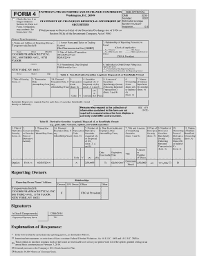 SEC Form 4 Statement of Changes in Beneficial Ownership