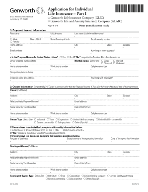Tennessee Life Insurance Application
