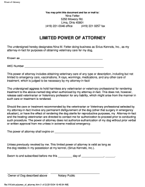 limited power of attorney ohio fillable form document templates bmv form 2255 state of ohio