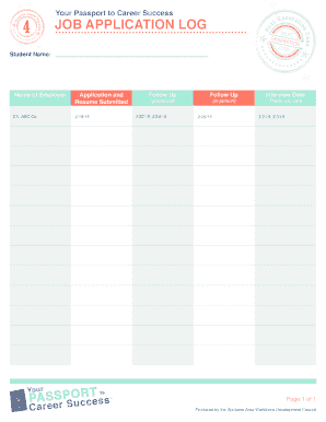 Job Application Log