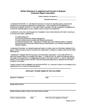 Employment Background Check Consent Form