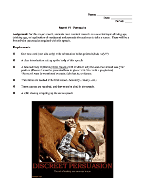 persuasive speech topics horses