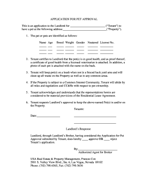 Pet Approval Application