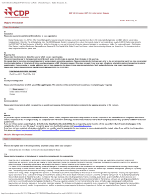 CDP 2013 Investor Information Request