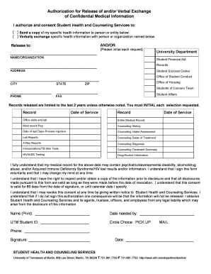 Authorization for Release of Confidential Medical Information