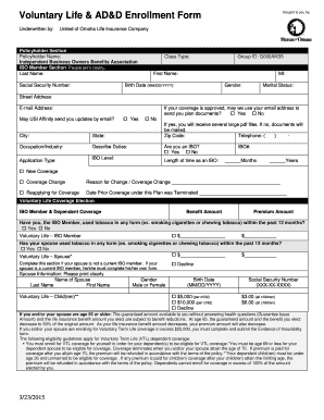 Voluntary Life & AD&D Enrollment Form