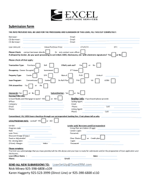 Loan Submission Form