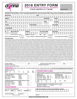 26.2 with DONNA Marathon Entry Form