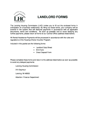 Landlord Data Sheet