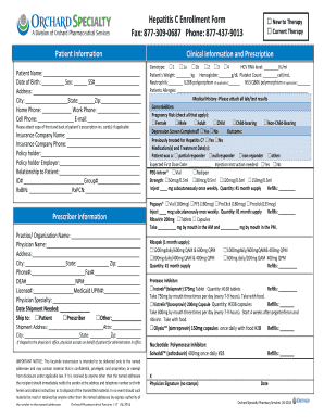 Hepatitis C Enrollment Form