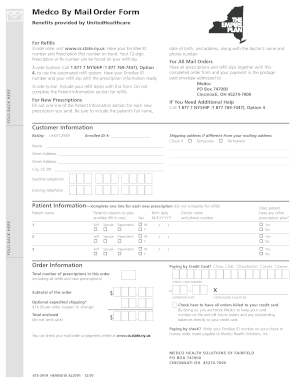 Medco By Mail Order Form