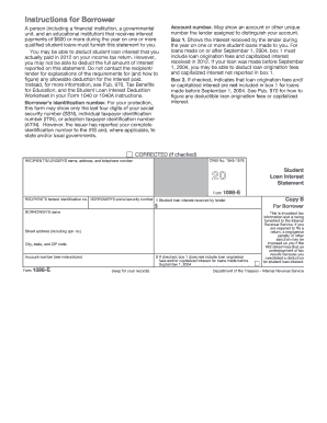 Form 1098-E Student Loan Interest Statement