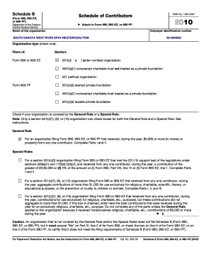 Schedule B Form 990 Contributor Information