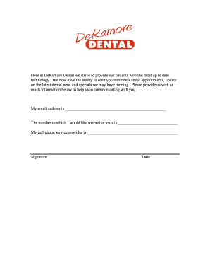 Dental Communication Consent Form