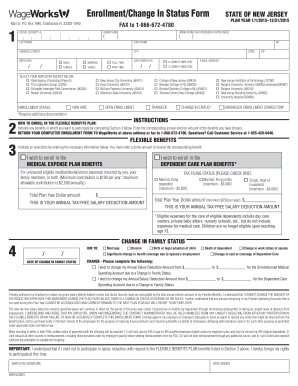 New Jersey Flexible Benefits Enrollment Form