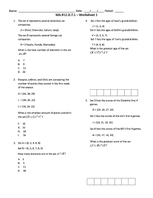 Math Worksheet 1