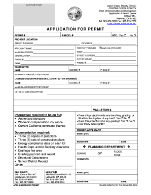 California Construction Permit Application