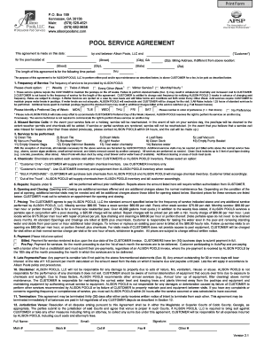 Pool Service Agreement