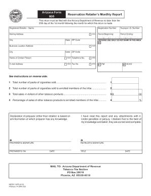 Arizona Form 805