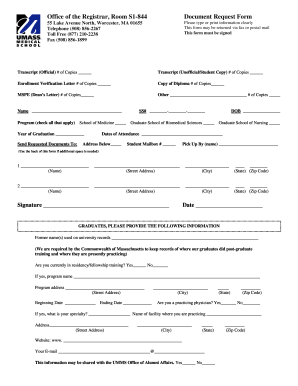Document Request Form