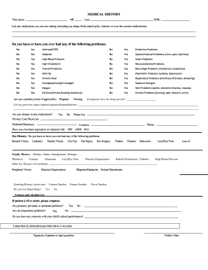 Medical History Form