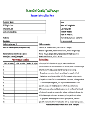Maine Soil Quality Test Package