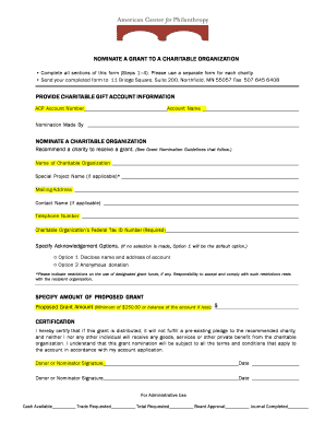 Grant Nomination Form