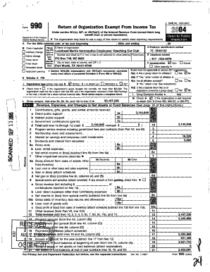 Form 990 Return of Organization Exempt From Income Tax