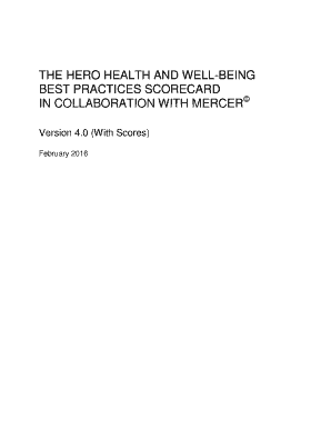 HERO Health and Well-Being Best Practices Scorecard