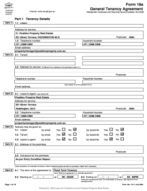 Queensland Residential Tenancy Agreement