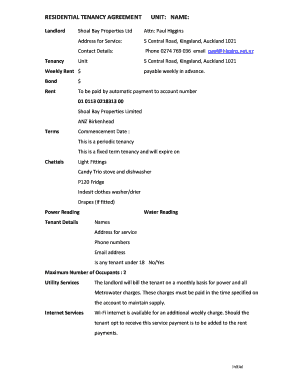 Residential Tenancy Agreement