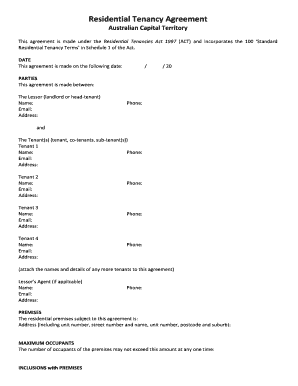 Residential Tenancy Agreement